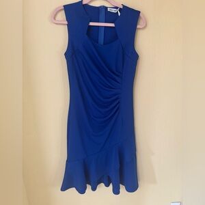Grace Karin Royal Blue Ruched Dress Stretchy Fabric NWT Size Medium